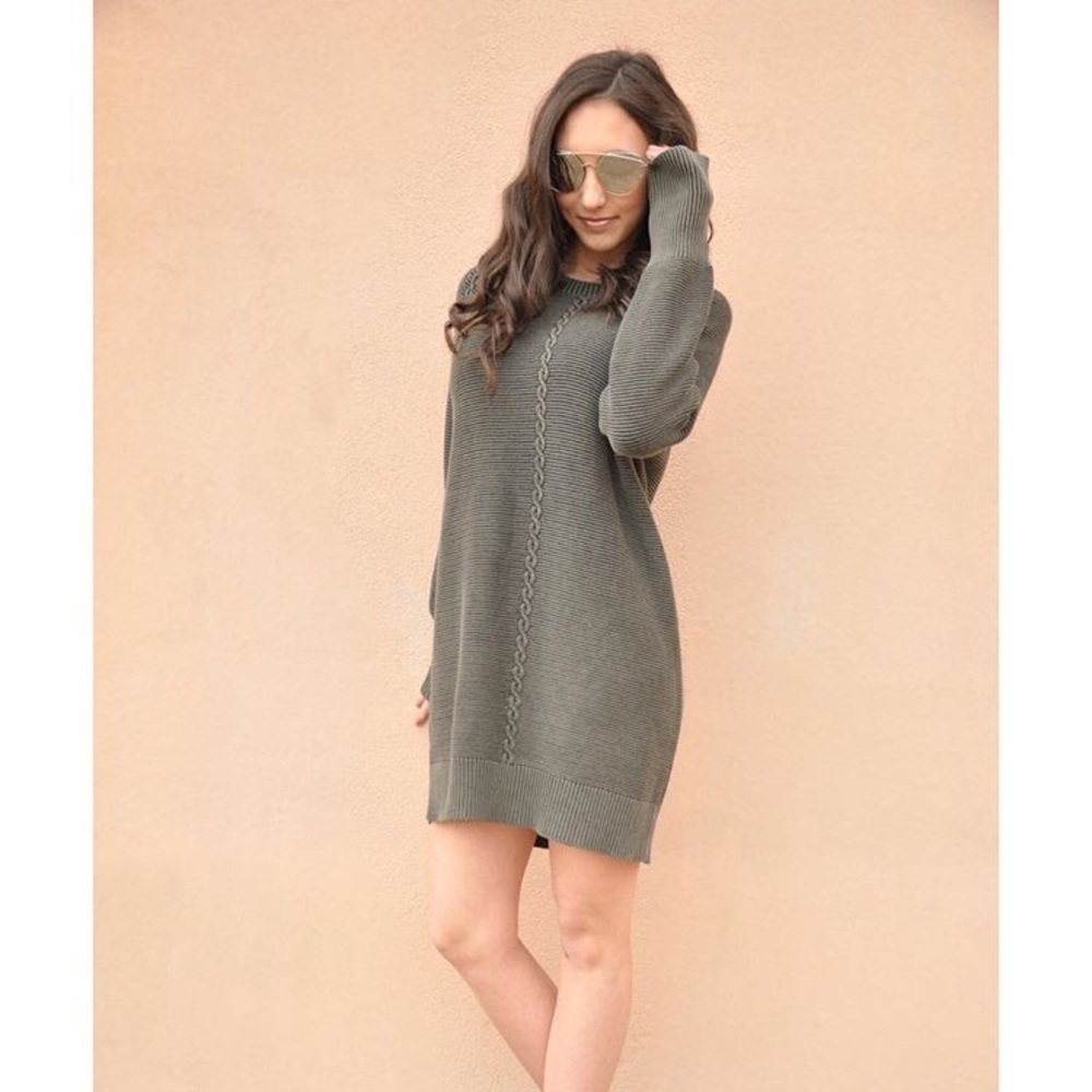 Charcoal Grey Sweater Dress Size M